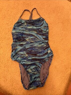 Uglies Blue Wave-Print One-Piece Swimsuit